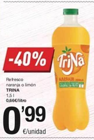 SPAR Refresco naranja o limón trina oferta