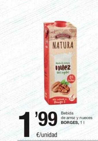 SPAR Bebida de arroz y nueces borges oferta