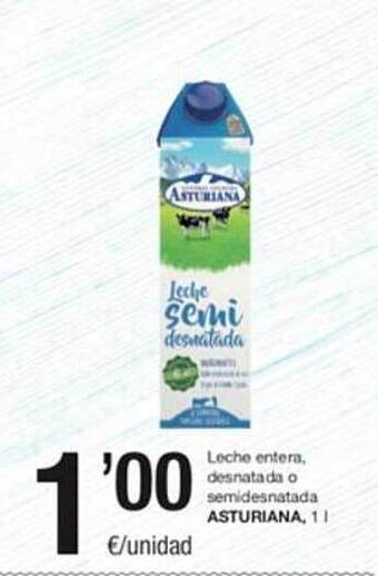 SPAR Leche entera, desnatada o semidesnatada asturiana oferta