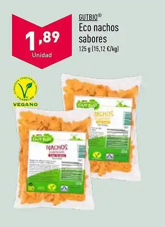 ALDI Gutbio eco nachos sabores oferta