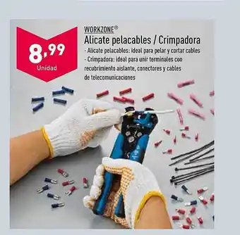 ALDI Workzone alicate pelacables crimpadora oferta