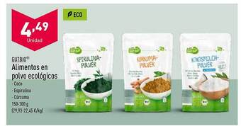 ALDI Gutbio alimentos en polvo ecológicos oferta