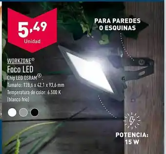 ALDI Workzone foco led oferta
