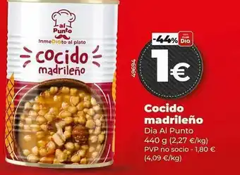 Dia Cocido madrileño dia al punto oferta