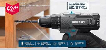 ALDI Ferrex taladro destornillador inalámbrico oferta