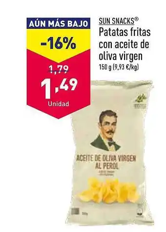 ALDI Sun snacks patatas fritas con aceite de oliva virgen oferta