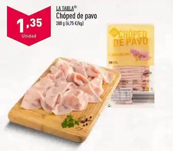 ALDI La tabla chóped de pavo oferta