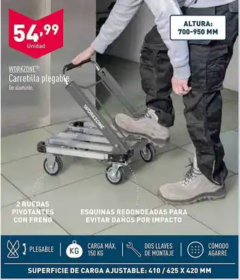 ALDI Workzone carretilla plegable oferta