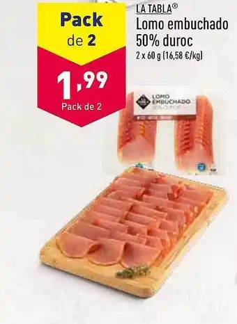 ALDI La tabla lomo embuchado 50% duroc oferta