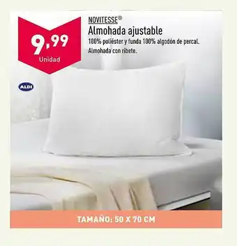 ALDI Novitesse almohada ajustable oferta