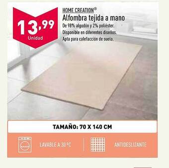 ALDI Home creation alfombra tejida a mano oferta