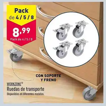 ALDI Workzone ruedas de transporte oferta