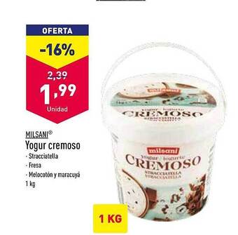 ALDI Milsani yogur cremoso oferta
