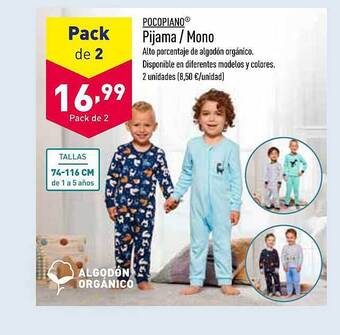 ALDI Pocopiano pijama mono oferta