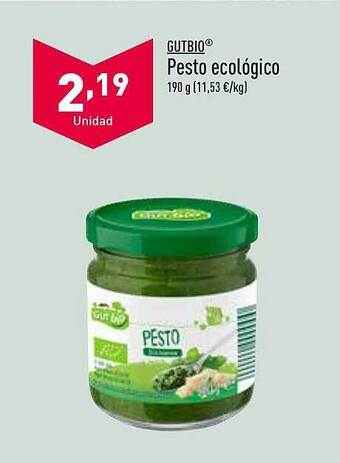 ALDI Gutbio pesto ecológico oferta