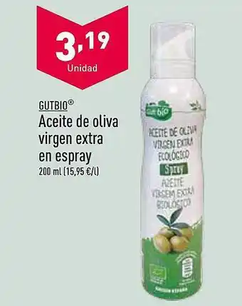 ALDI Gutbio aceite de oliva virgen extra en espray oferta