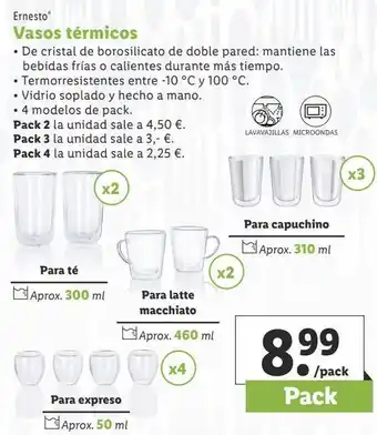 Lidl Vasos térmicos ernesto oferta