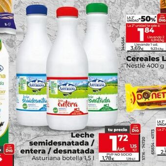 Dia Leche semidesnatada entera oferta