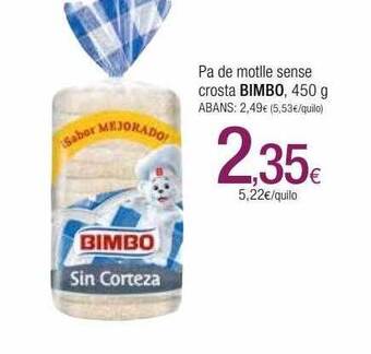 Condis Pa de motlle sense crosta bimbo oferta