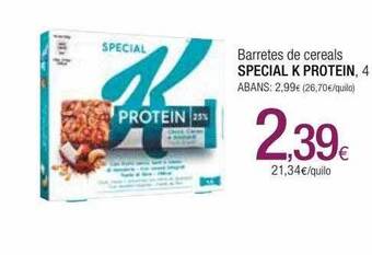 Condis Barretes de cereals special k protein oferta