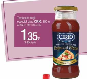 Tomàquet fregit especial pizza cirio