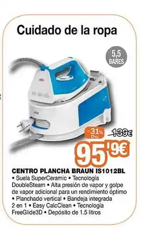 Expert Centro plancha braun is1012bl oferta