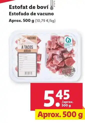 Lidl Estofat De Bovi Estofsdo De Vacuno oferta