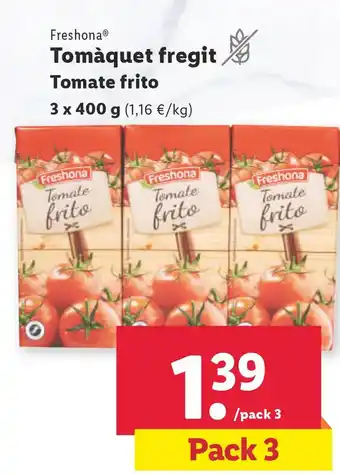 Lidl Tomàquet Fregit Tomate Frito oferta