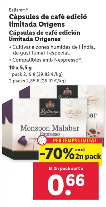 Lidl Càpsules De Cafè Edició Limitada Orígens oferta