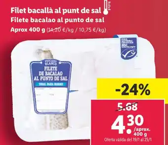 Lidl Filet Bacallà Al Punt De Sal oferta