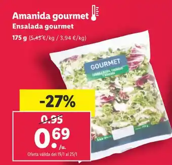 Lidl Amanida Gourmet 175 g. oferta