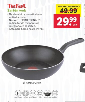 Lidl Tefal Sartén Wok oferta