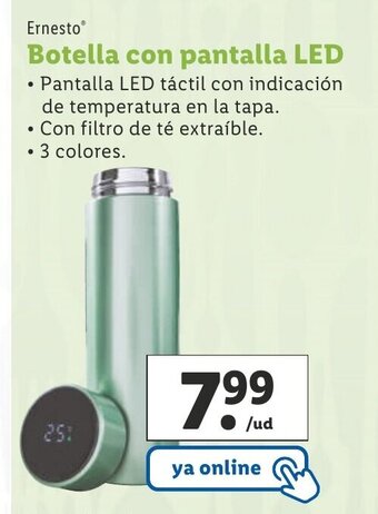 Lidl Ernesto Botella Con Pantalla LED oferta