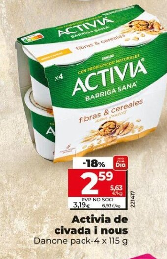 Dia Activia De Civada i Nous oferta