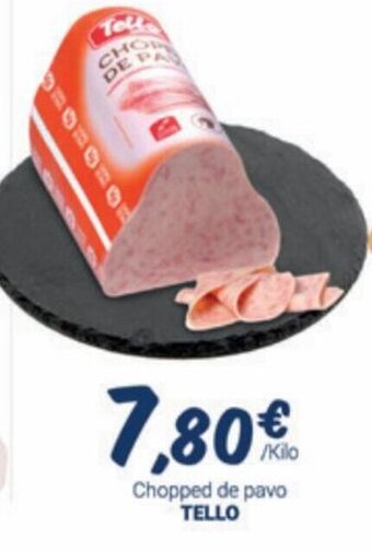 Supermercados Plaza Chopped de Pavo Tello oferta