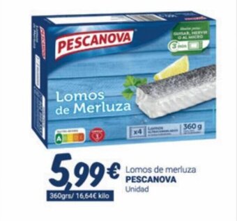 Supermercados Plaza Lomos de Merluza Pescanova oferta