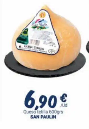 Supermercados Plaza Queso Tetilla 600 grs San Paulin oferta