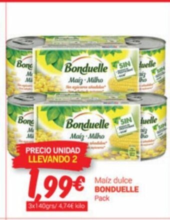 Supermercados Plaza Maíz Dulce Bonduelle oferta