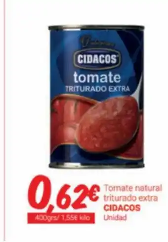 Supermercados Plaza Tomate Natural Triturado Extra Cidacos oferta