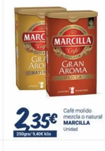 Supermercados Plaza Café Molido Mezcla o Natural Marcilla oferta