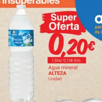 Supermercados Plaza Agua Mineral Alteza oferta