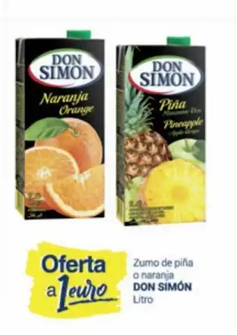 Supermercados Plaza Zumo de Piña o Naranja Don Simón oferta