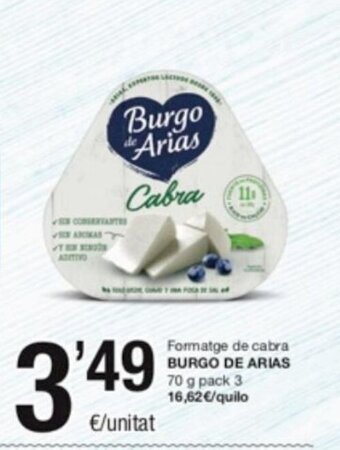 SPAR Fragadis Formatge de Cabra Burgo De Arias oferta
