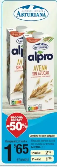 SPAR Fragadis Beguda Sense Sucre de Civada o Ametilla Alpro oferta