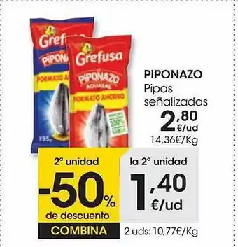 Eroski Piponazo pipas señalizadas oferta