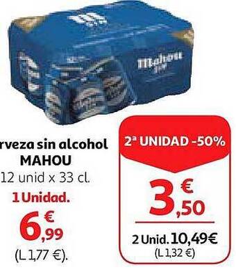 Alcampo Cerveza sin alcohol mahou oferta