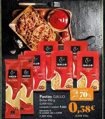 Gadis 2a unidad 70% descuento pastas gallo bolsa oferta