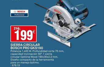 Bricoking Sierra circular bosch pro gks190 oferta