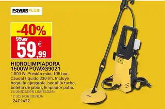 Bricoking Hidrolimpiadora 1500w powxg9021 powerplus oferta