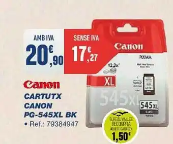 Bureau Vallée Canon cartutx canon pg-545xl bk oferta